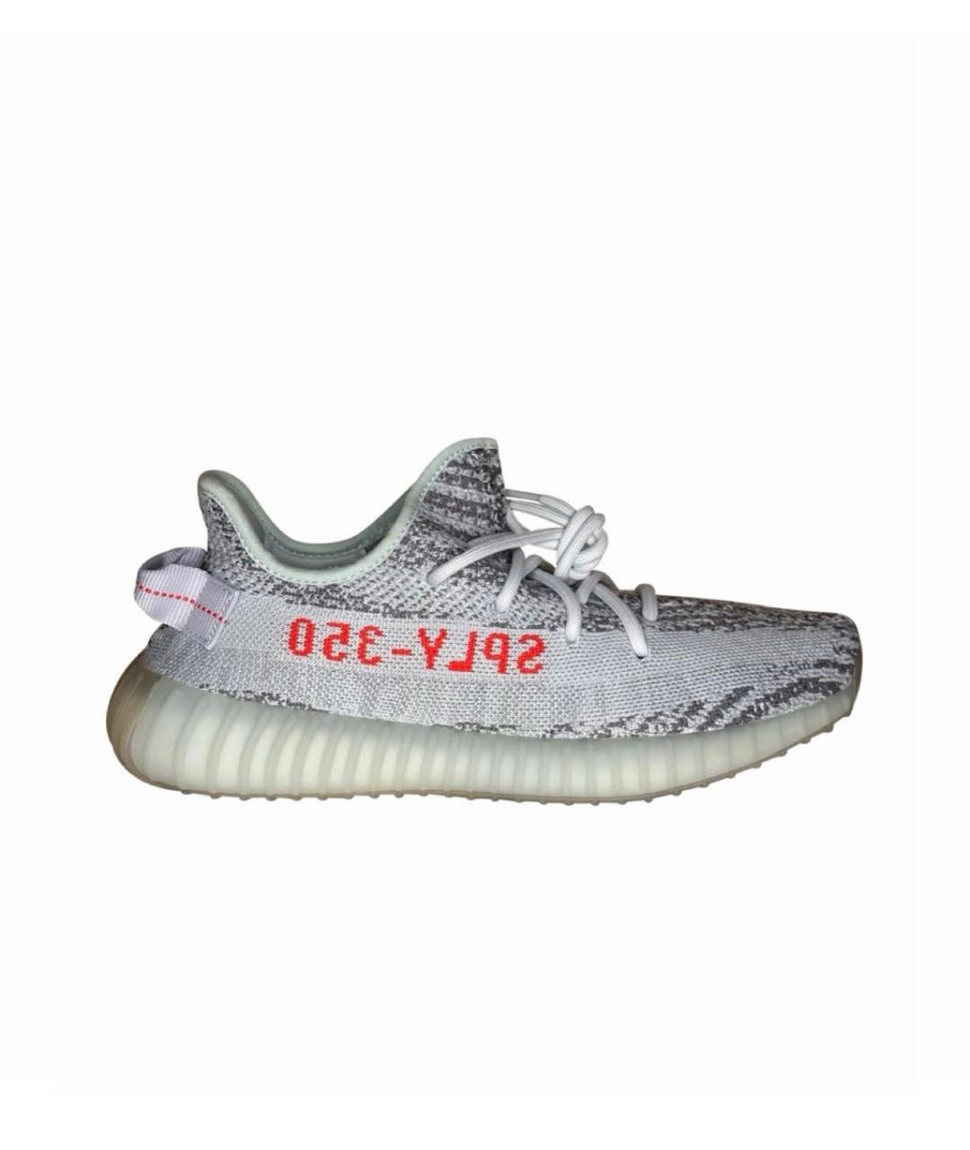 ADIDAS YEEZY Голубые текстильные кроссовки, фото 8