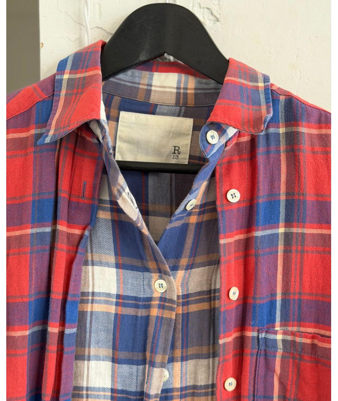 R13 Мульти хлопковая рубашка, фото 4