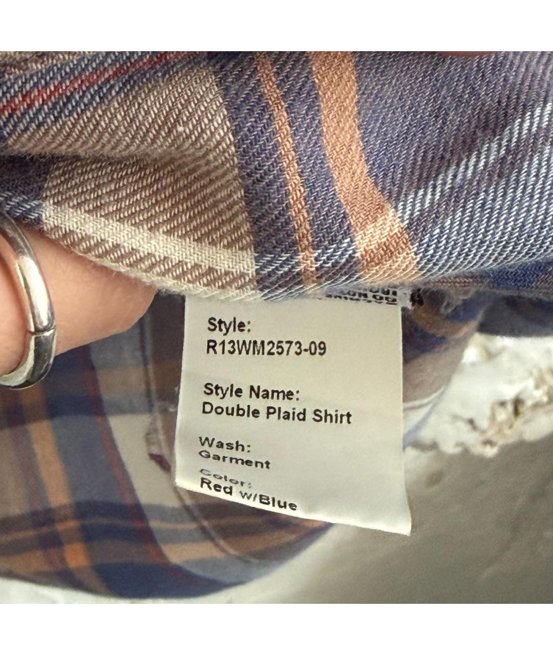 R13 Мульти хлопковая рубашка, фото 6