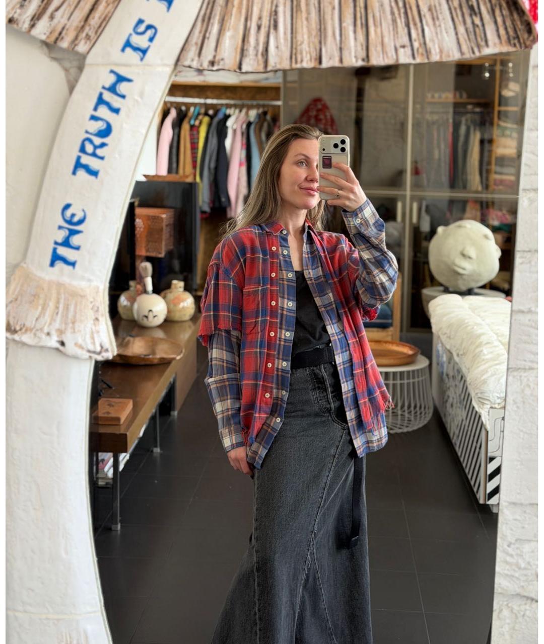 R13 Мульти хлопковая рубашка, фото 7