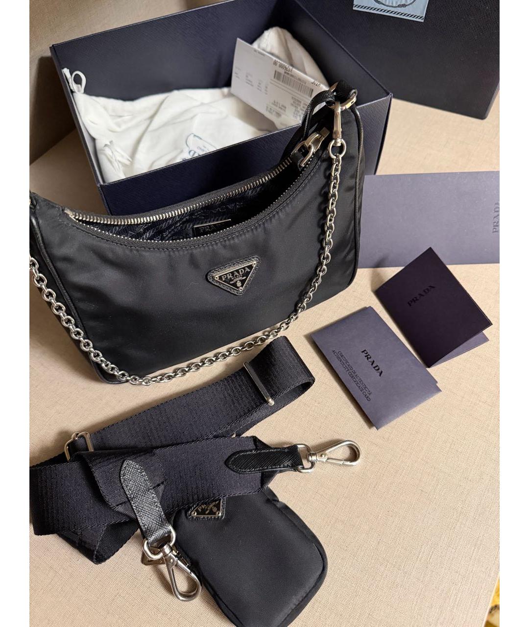 PRADA Черная сумка через плечо, фото 5