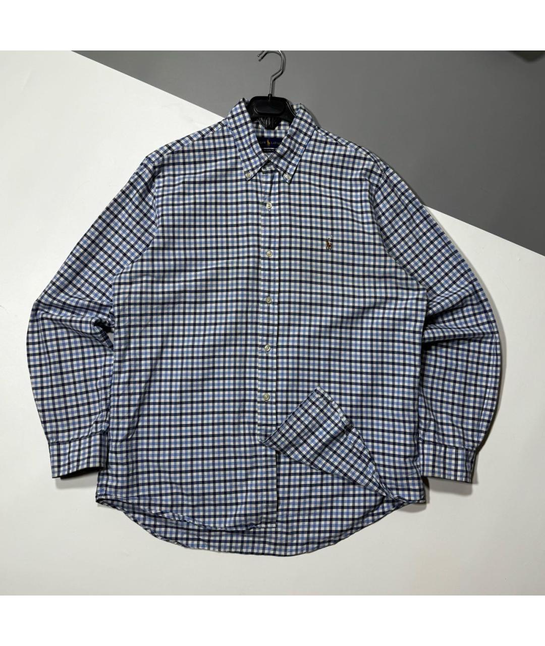 POLO RALPH LAUREN Голубая хлопковая кэжуал рубашка, фото 9