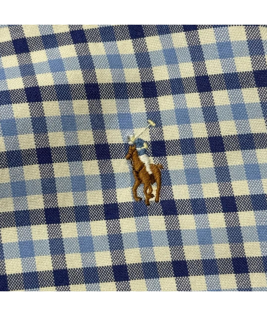 POLO RALPH LAUREN Голубая хлопковая кэжуал рубашка, фото 7