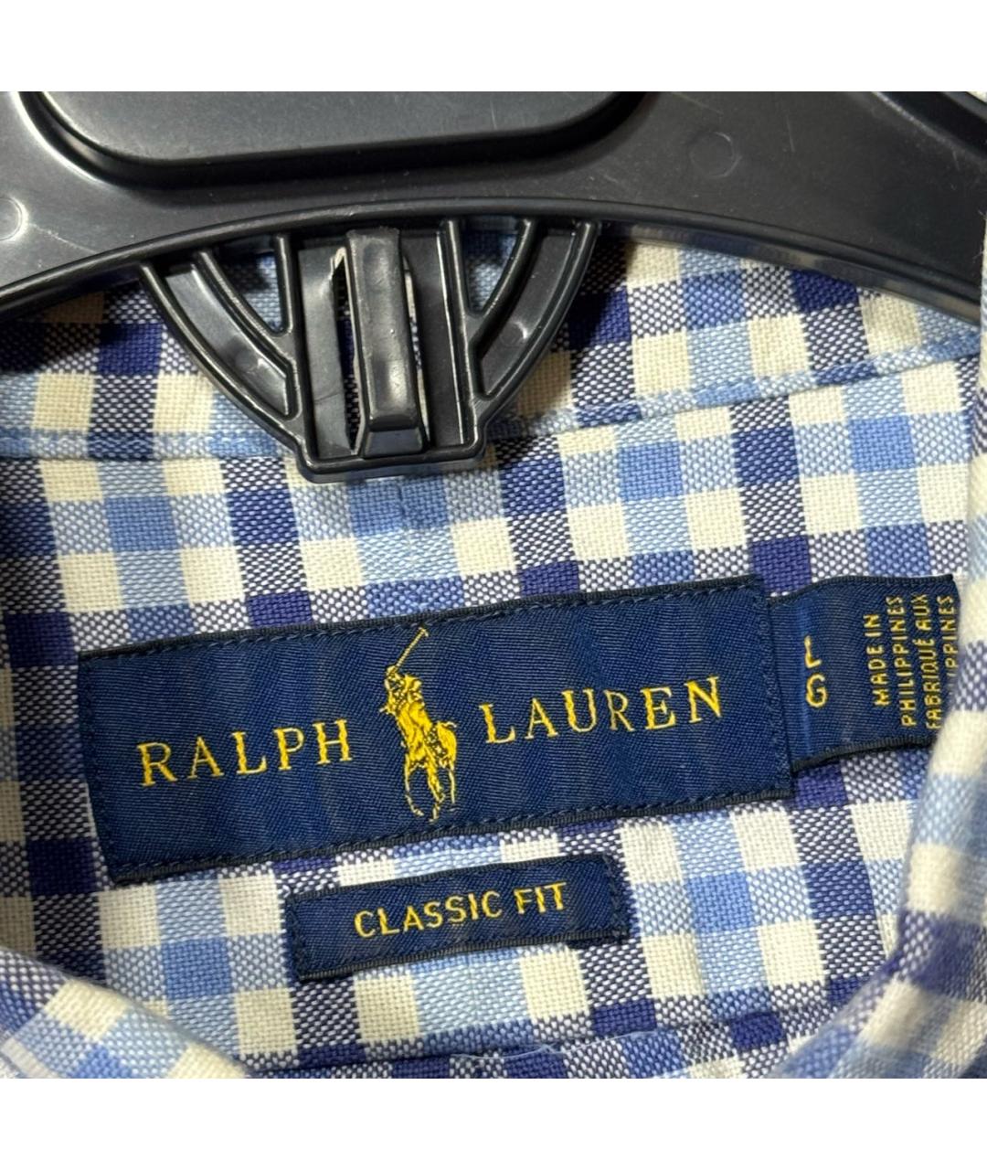 POLO RALPH LAUREN Голубая хлопковая кэжуал рубашка, фото 6