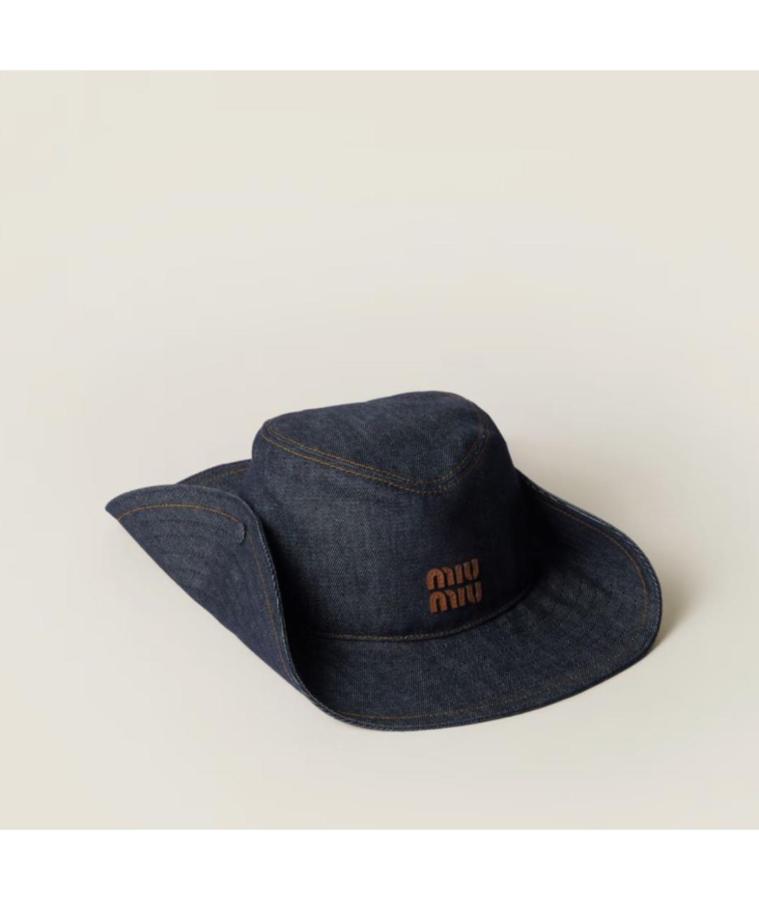 MIU MIU Темно-синяя панама, фото 3