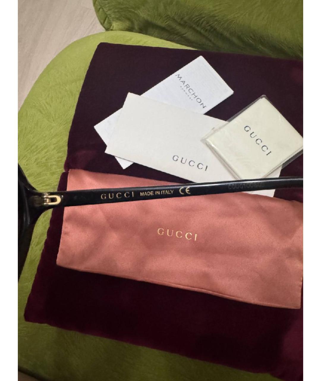 GUCCI Черные пластиковые солнцезащитные очки, фото 4