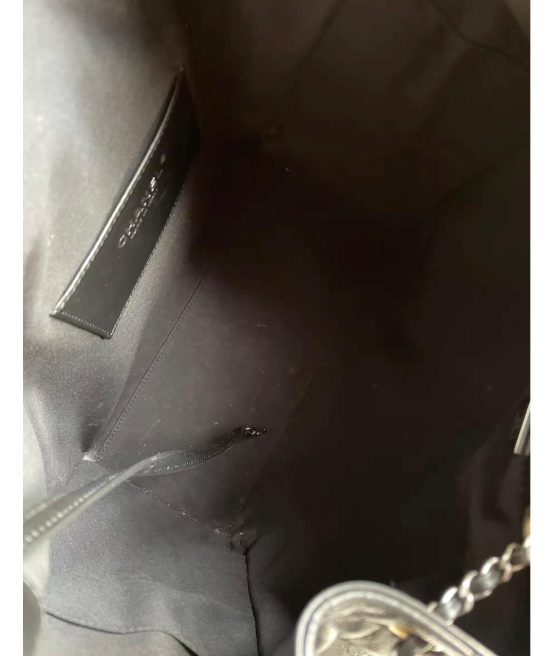 CHANEL Черная кожаная сумка через плечо, фото 7