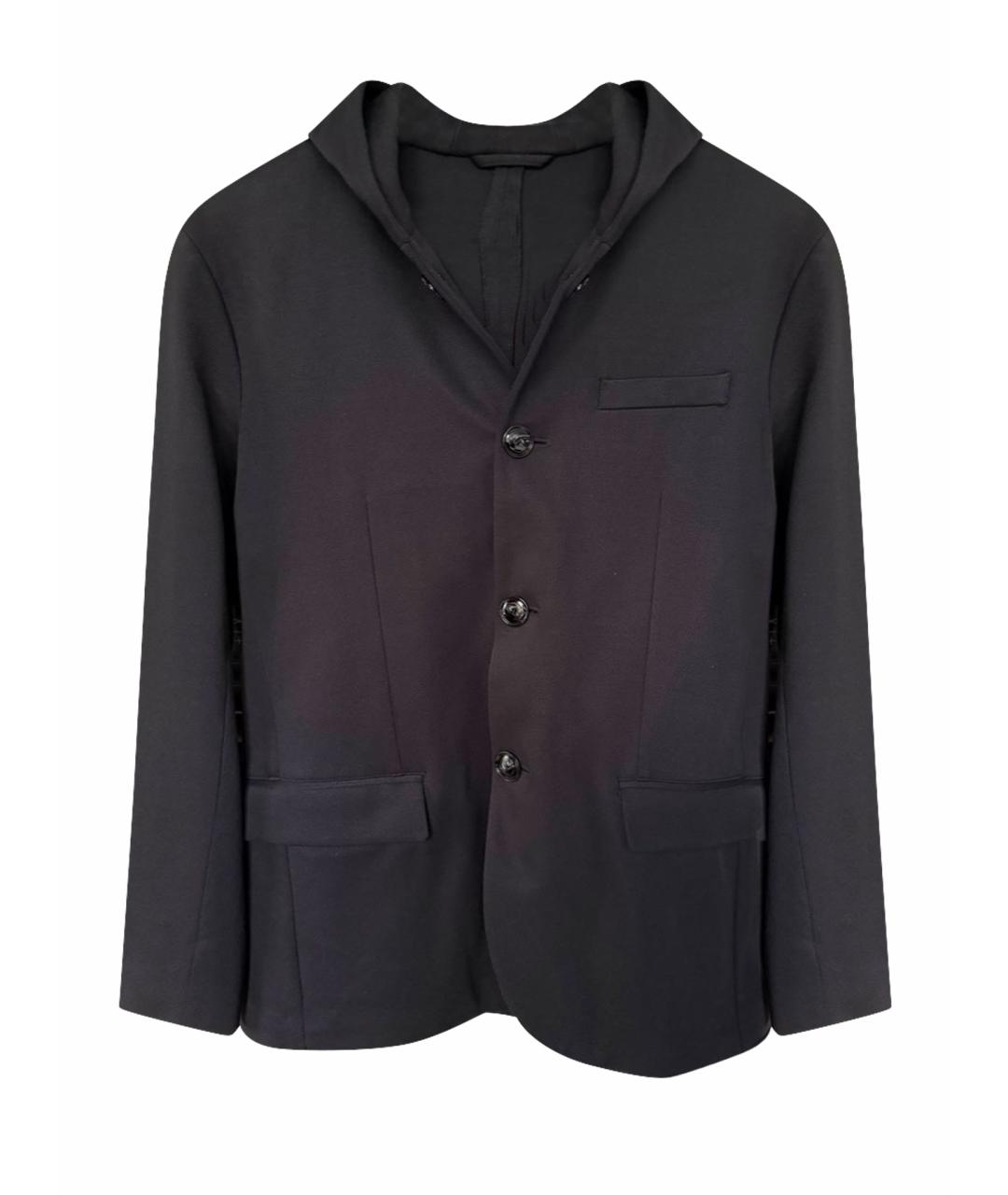EMPORIO ARMANI Темно-синий полиэстеровый пиджак, фото 1
