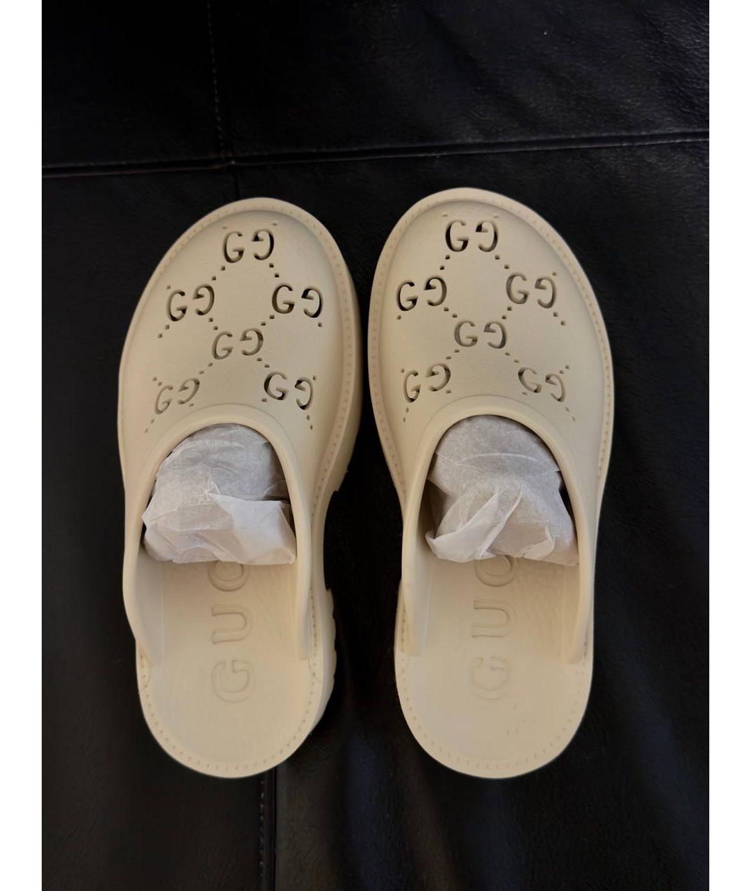 GUCCI Бежевые мюли, фото 4