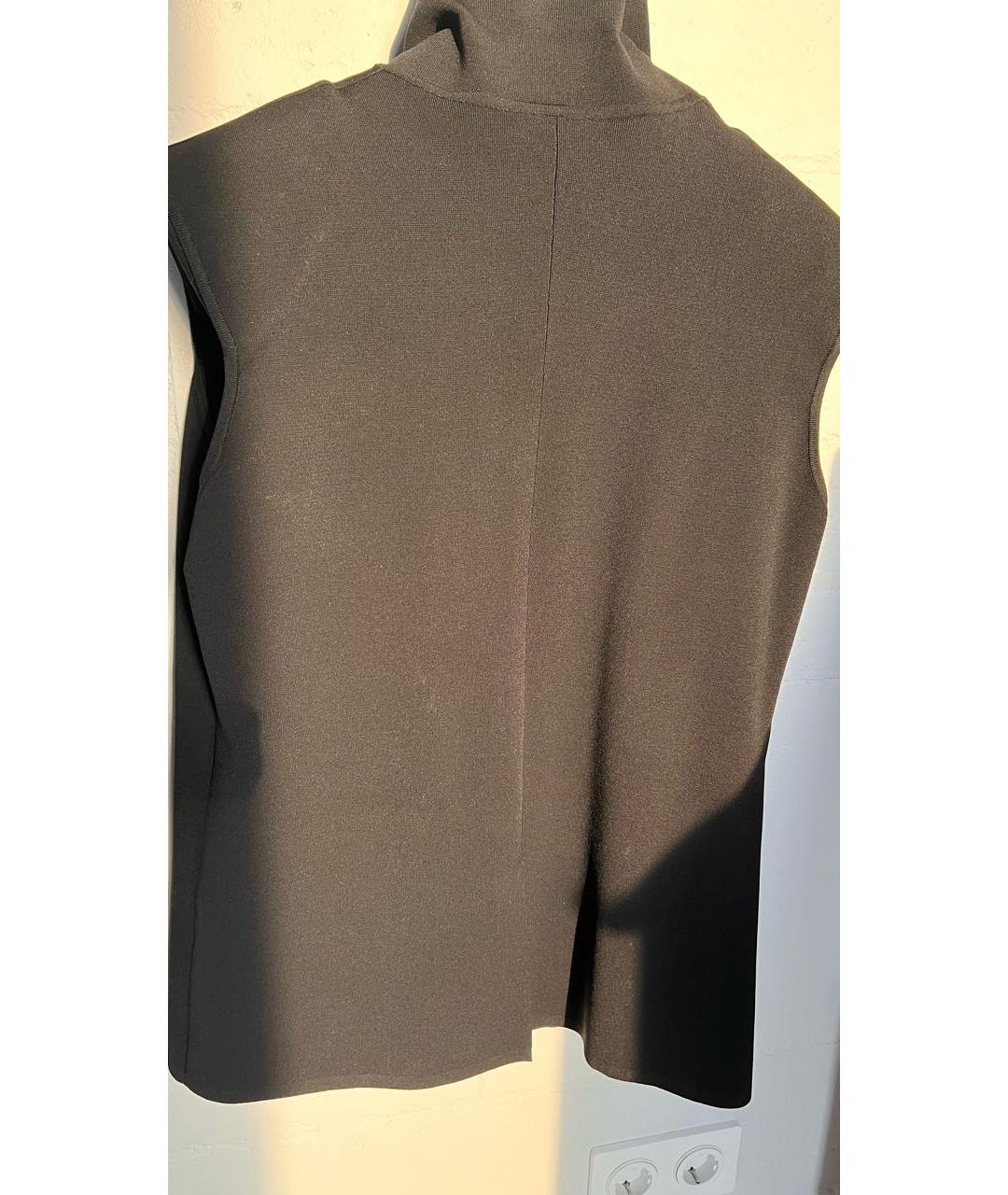 CHANEL Черная вискозная жилетка, фото 2