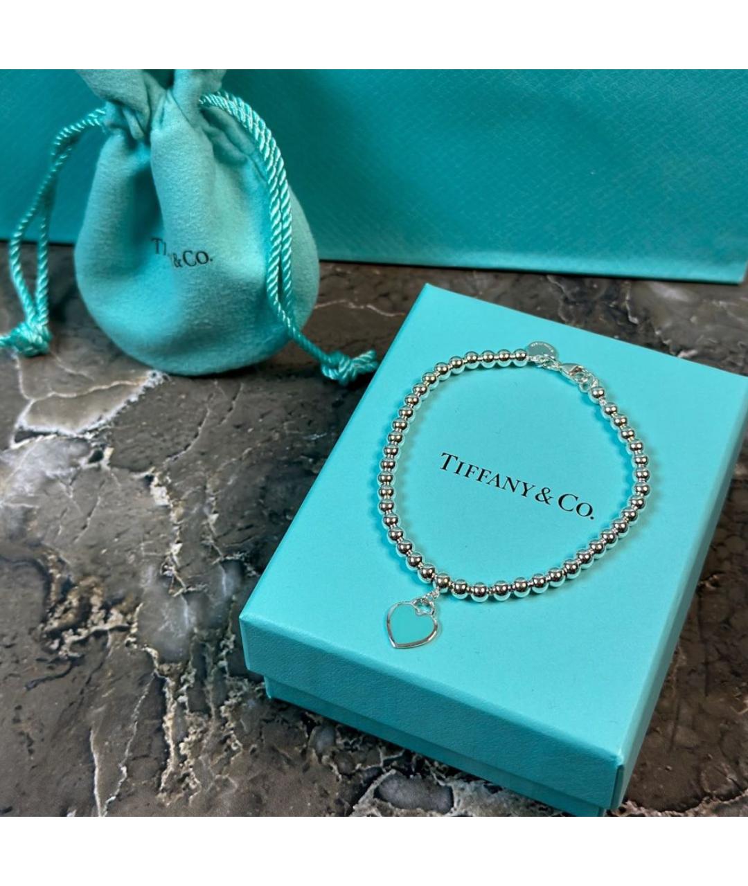 TIFFANY&CO Бирюзовый серебряный браслет, фото 4