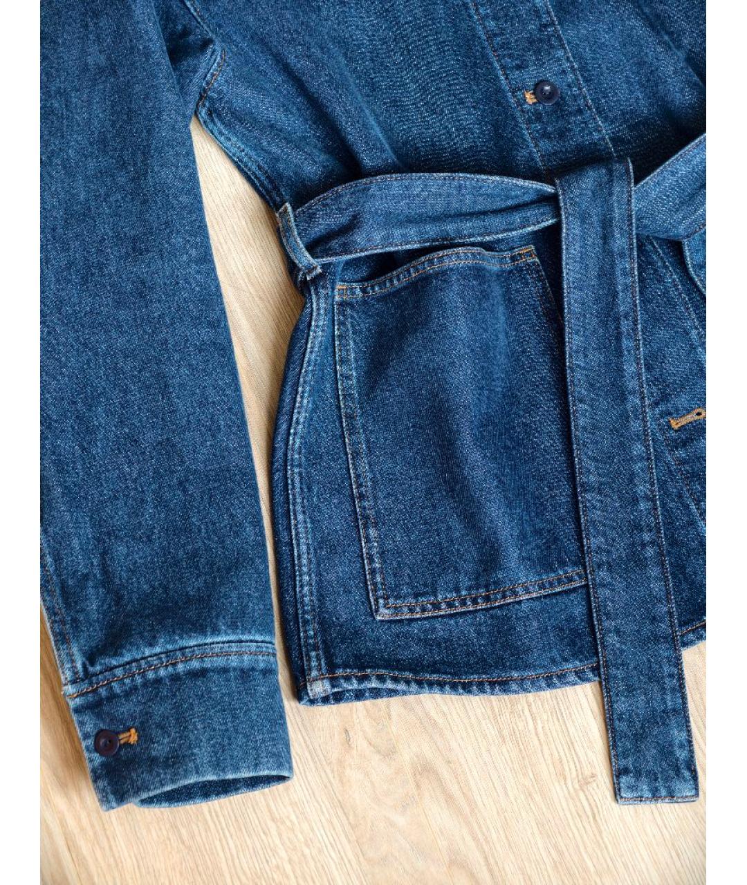 COS Темно-синий хлопковый жакет/пиджак, фото 5