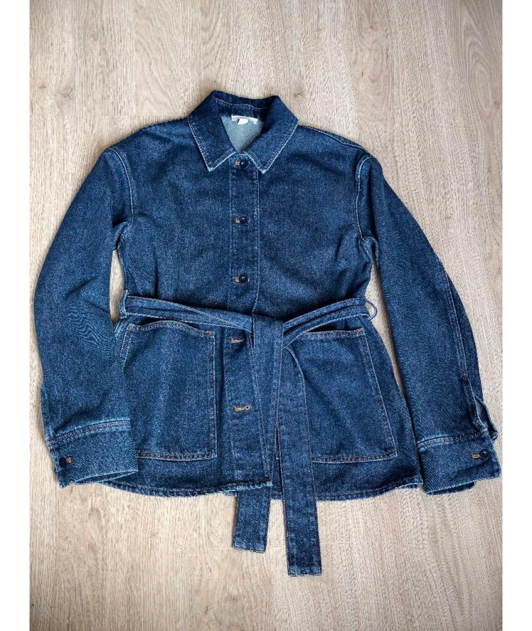 COS Темно-синий хлопковый жакет/пиджак, фото 7