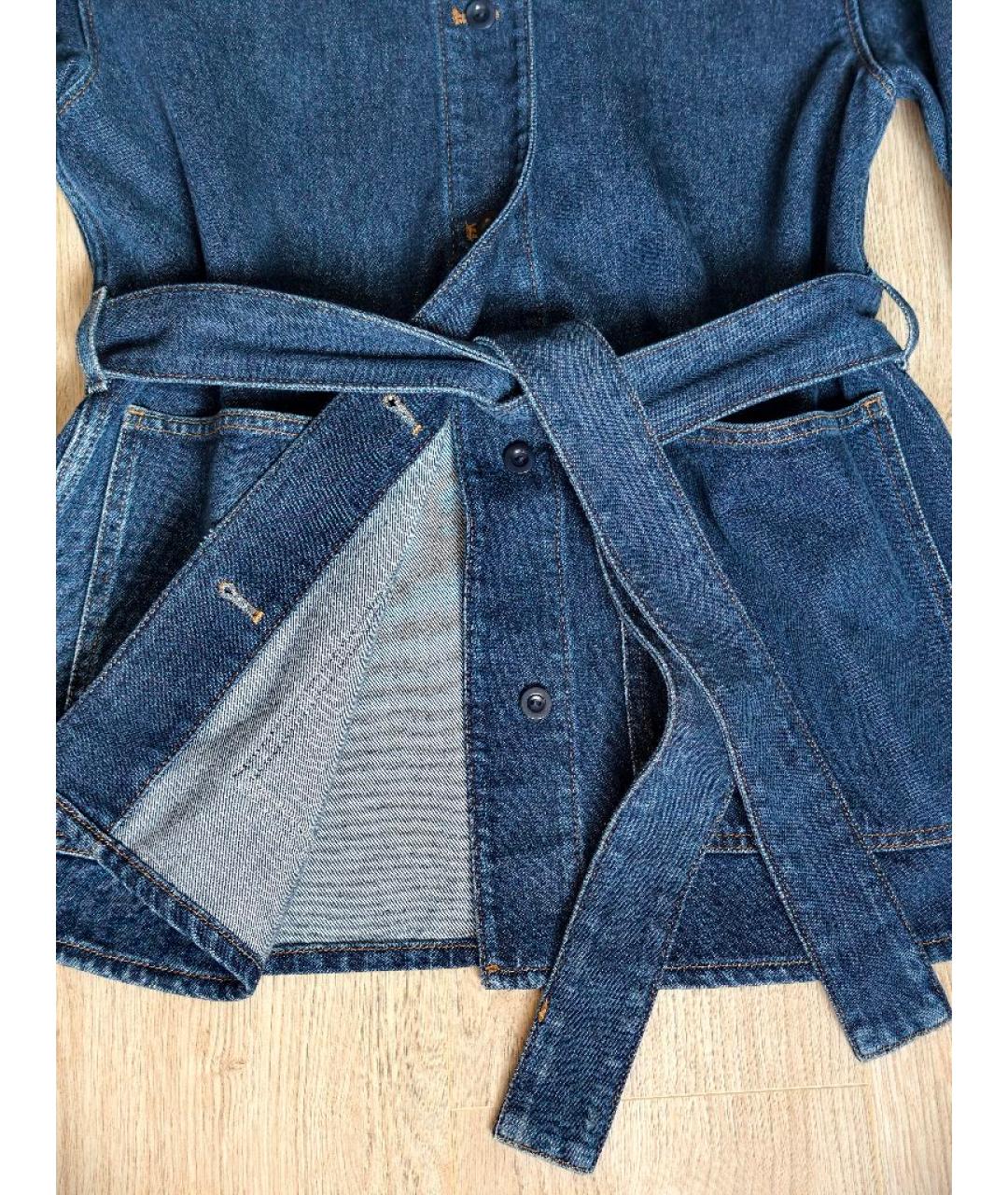 COS Темно-синий хлопковый жакет/пиджак, фото 6