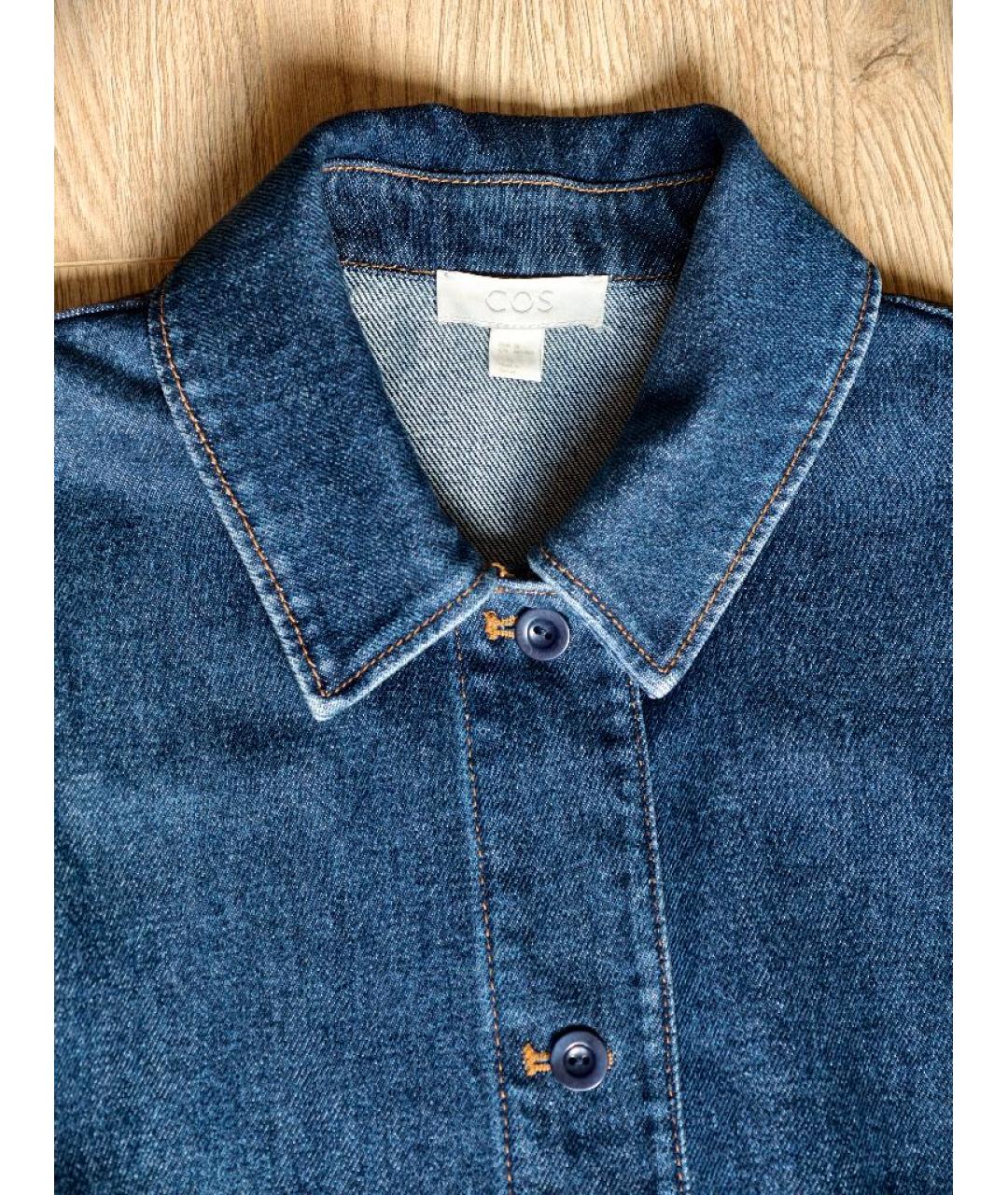 COS Темно-синий хлопковый жакет/пиджак, фото 3