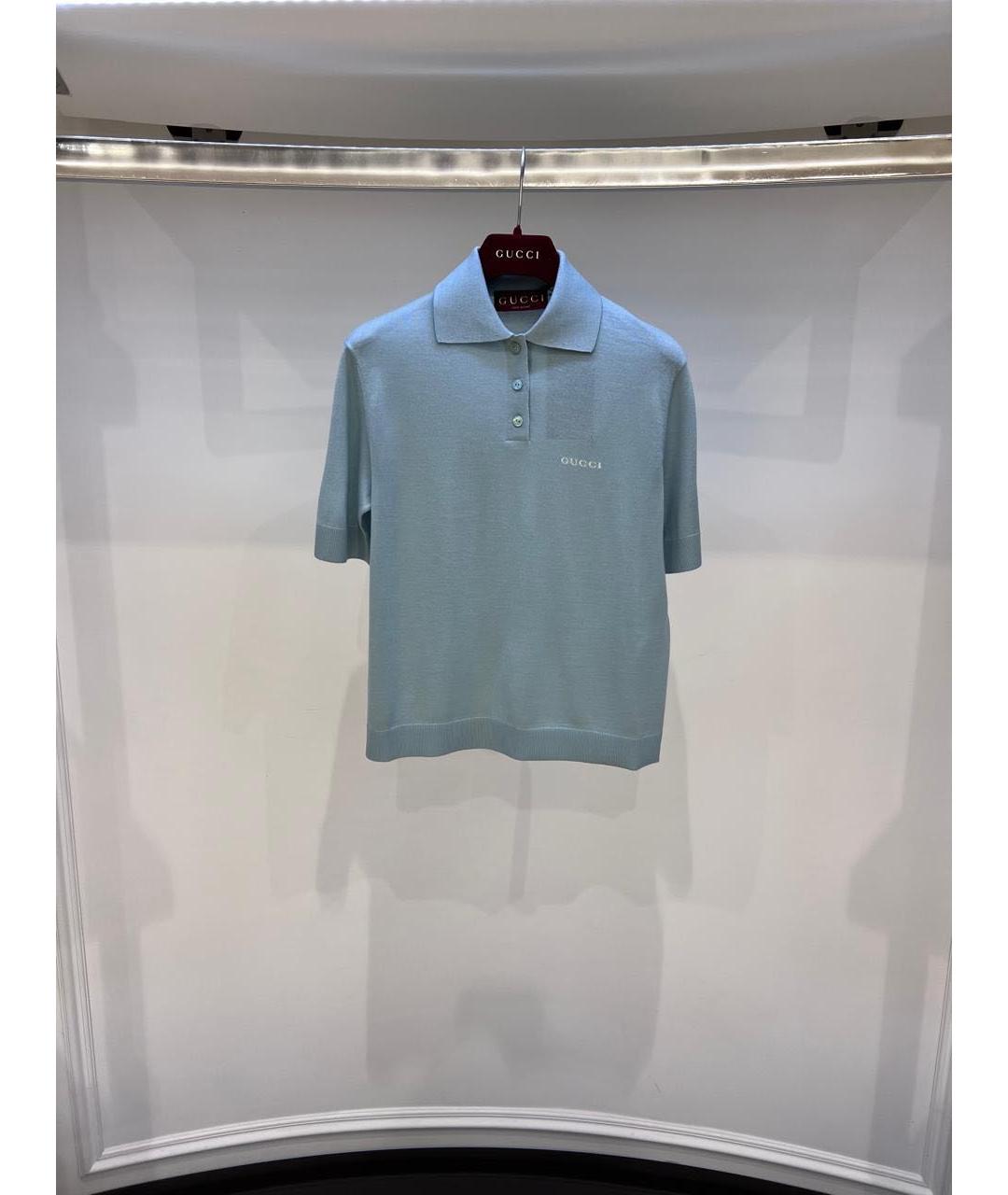 GUCCI Голубая футболка, фото 3