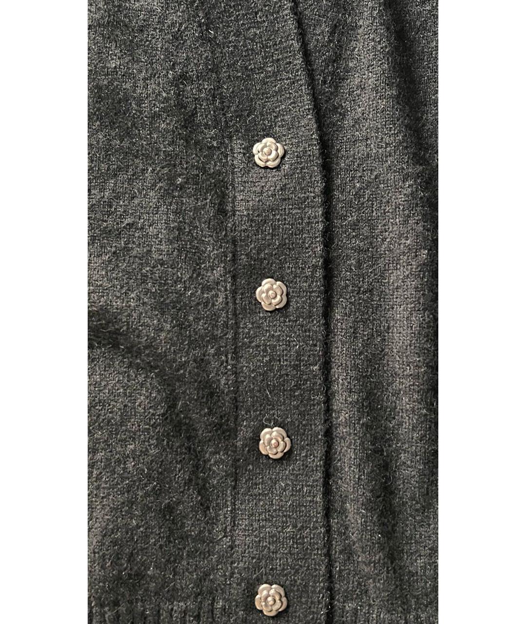 CHANEL Черный кашемировый кардиган, фото 6
