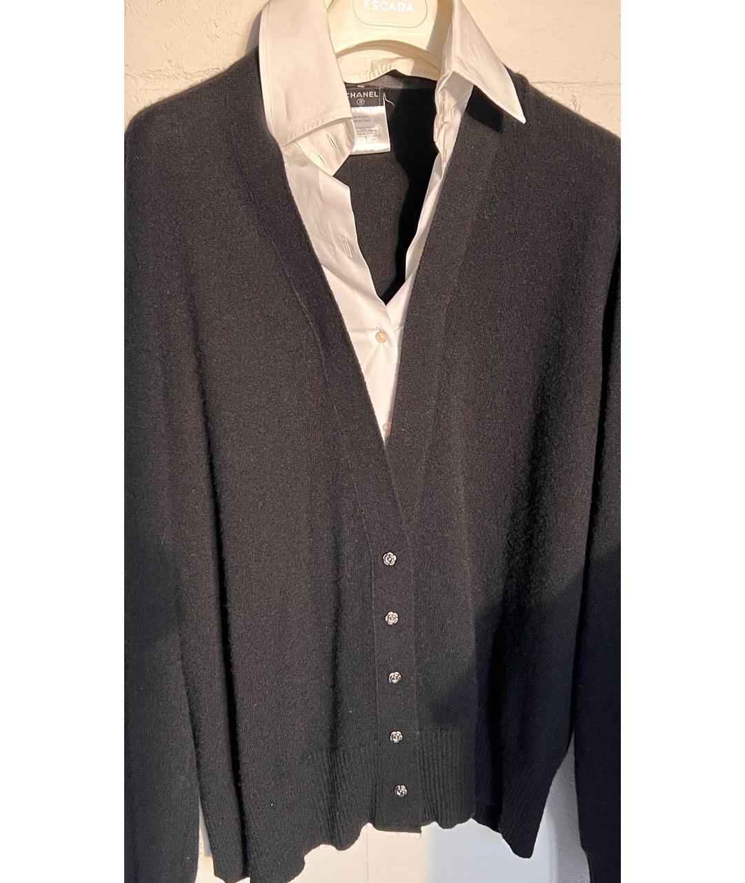 CHANEL Черный кашемировый кардиган, фото 8