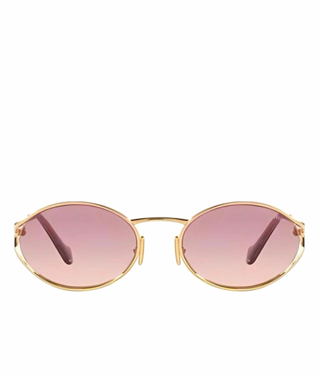 MIU MIU Розовые металлические солнцезащитные очки, фото 1