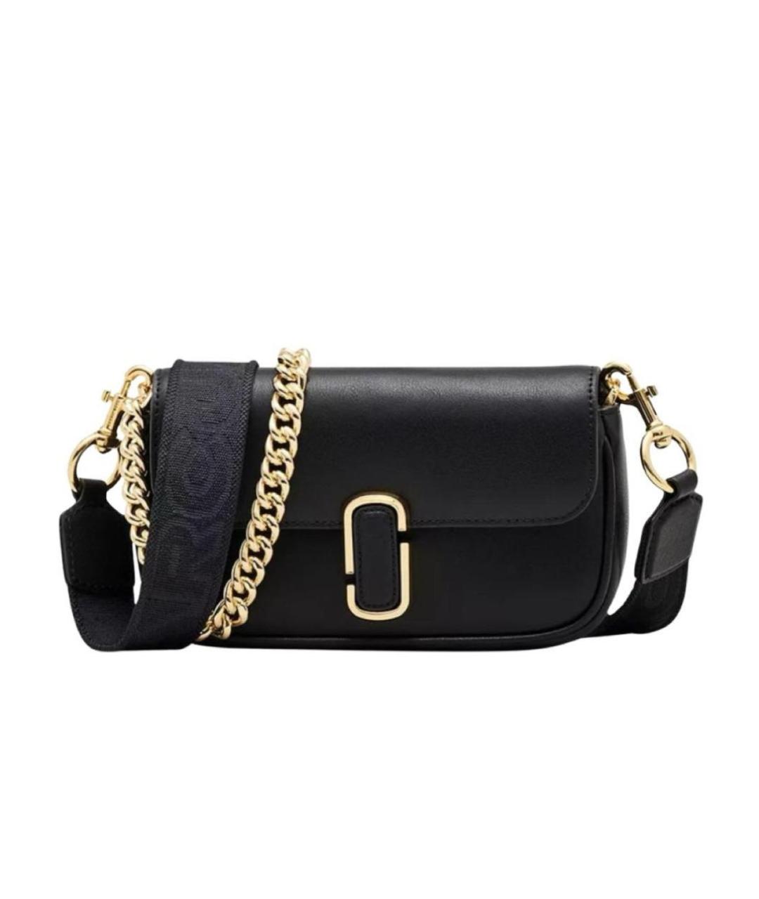 MARC JACOBS Черная кожаная сумка через плечо, фото 4