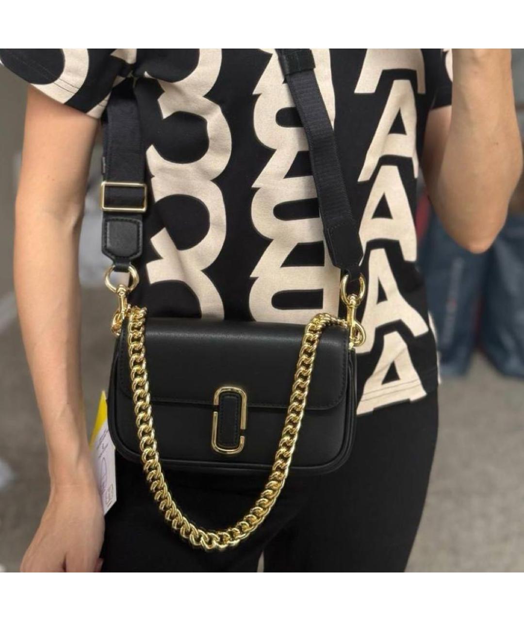 MARC JACOBS Черная кожаная сумка через плечо, фото 3