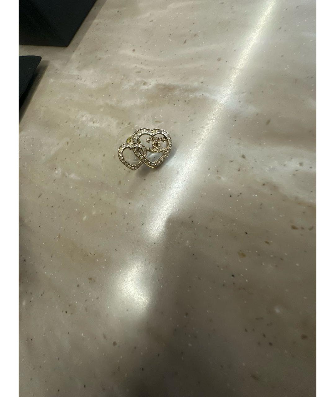 CHANEL Золотые металлические серьги, фото 3