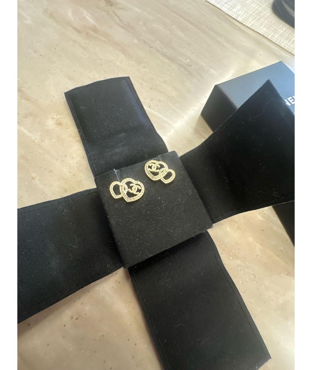 CHANEL Золотые металлические серьги, фото 2