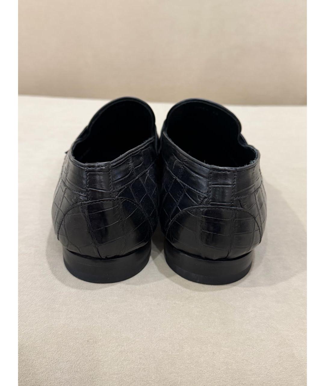 STEFANO RICCI Черные лоферы из экзотической кожи, фото 4