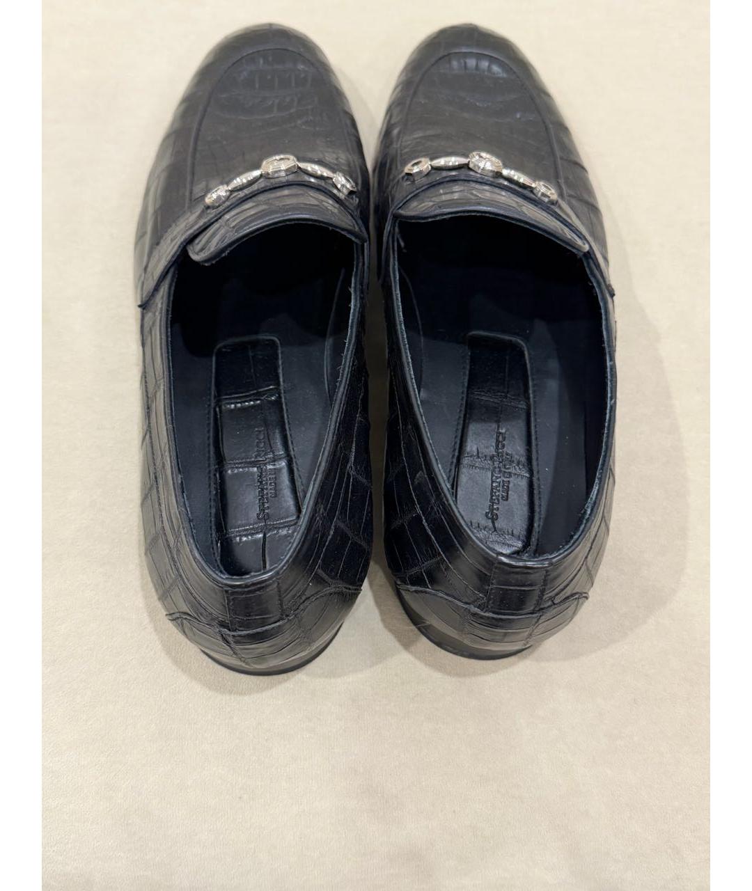 STEFANO RICCI Черные лоферы из экзотической кожи, фото 3