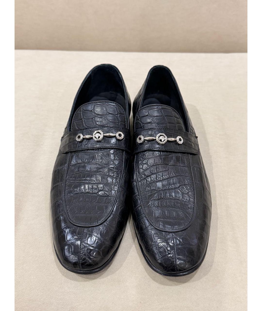 STEFANO RICCI Черные лоферы из экзотической кожи, фото 2