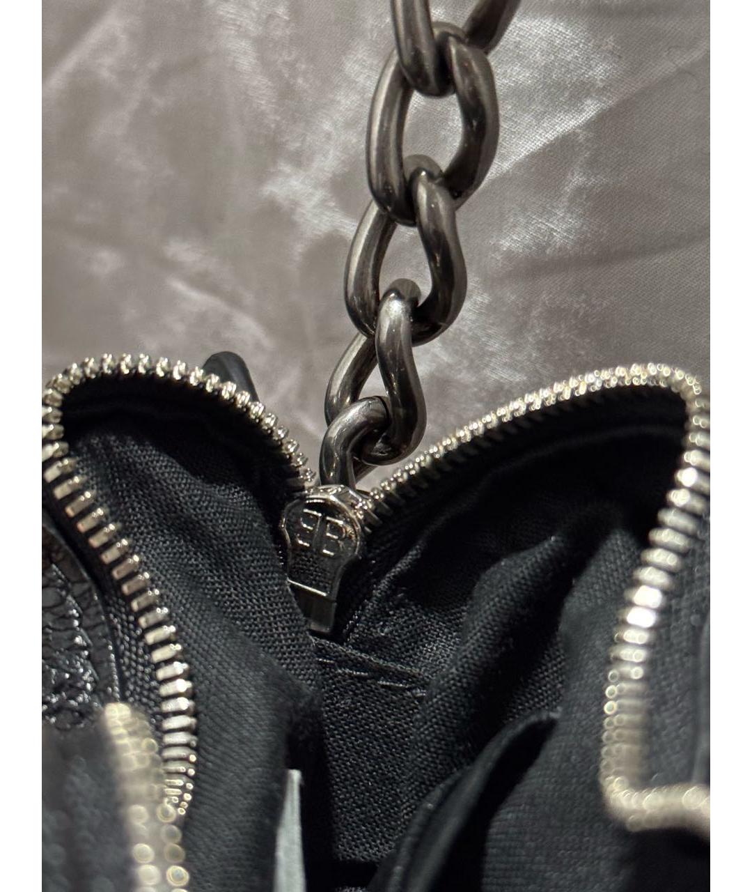 BALENCIAGA Черная кожаная сумка через плечо, фото 5