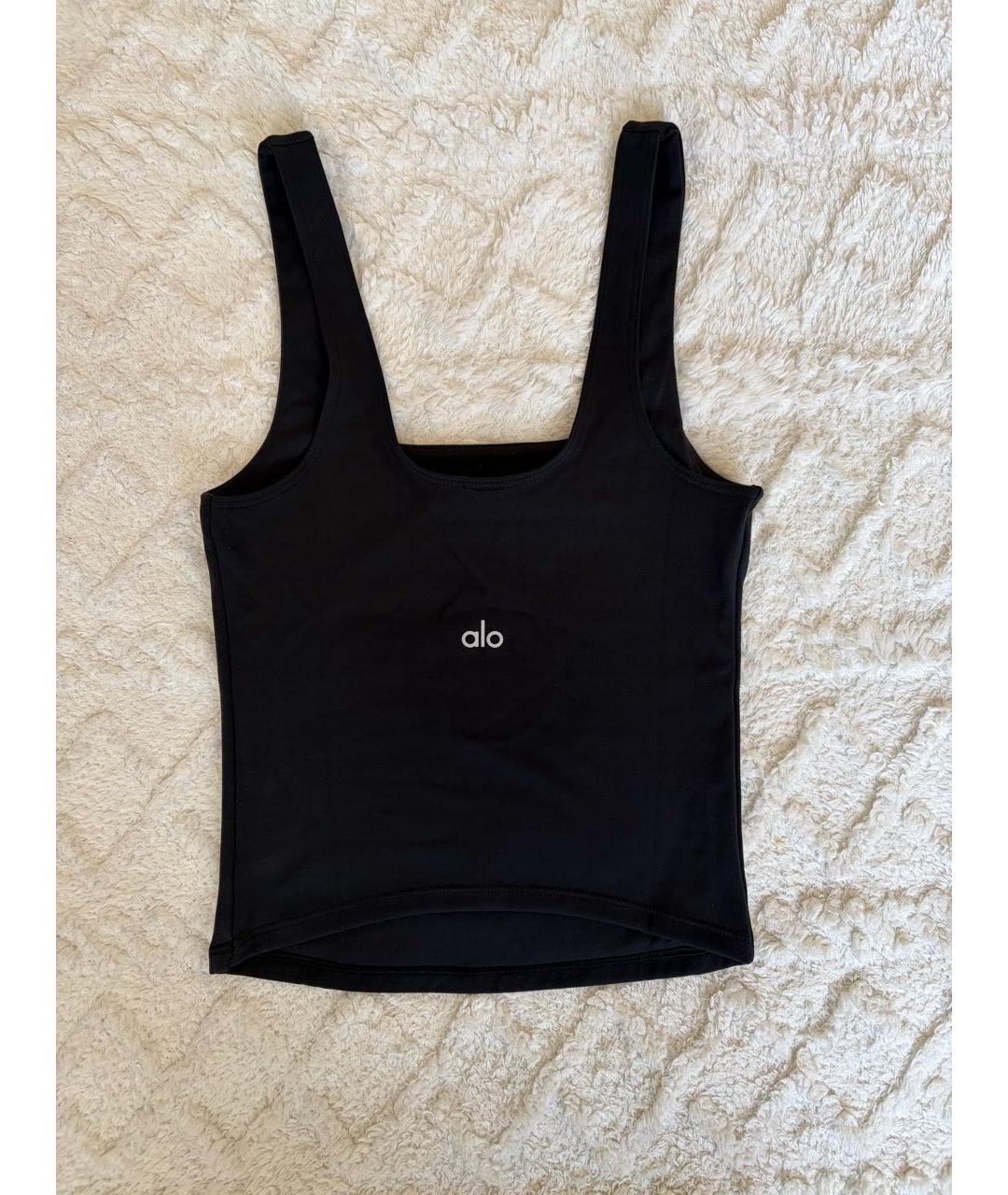 ALO YOGA Черная майка, фото 2