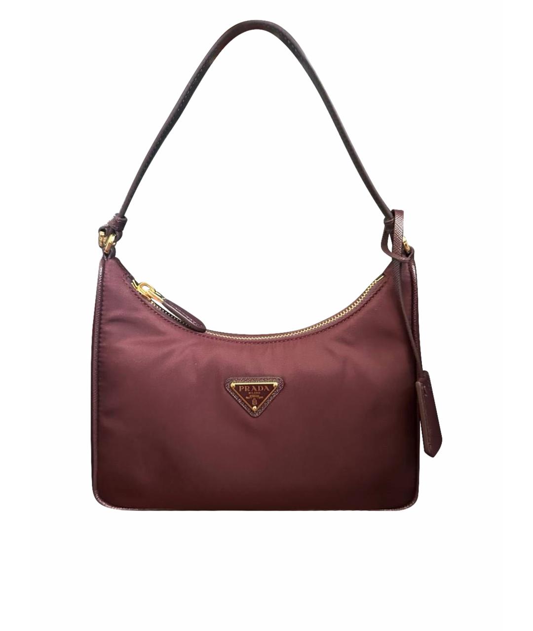 PRADA Бордовая сумка с короткими ручками, фото 1