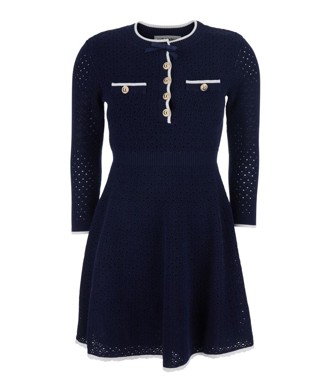 SELF-PORTRAIT Синее повседневное платье, фото 1