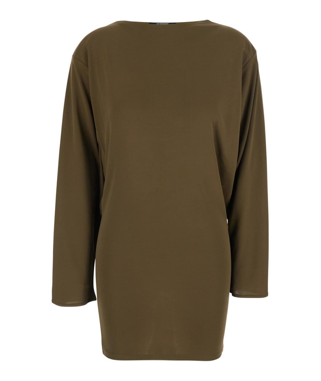 JACQUEMUS Зеленые вискозное повседневное платье, фото 1