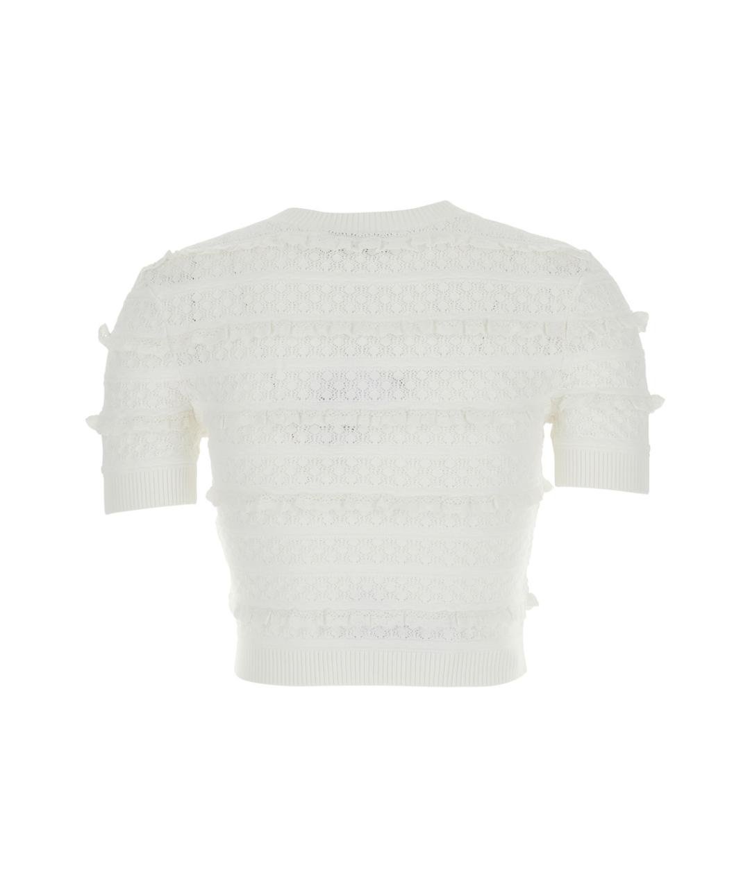 SELF-PORTRAIT Белый вискозный джемпер / свитер, фото 2