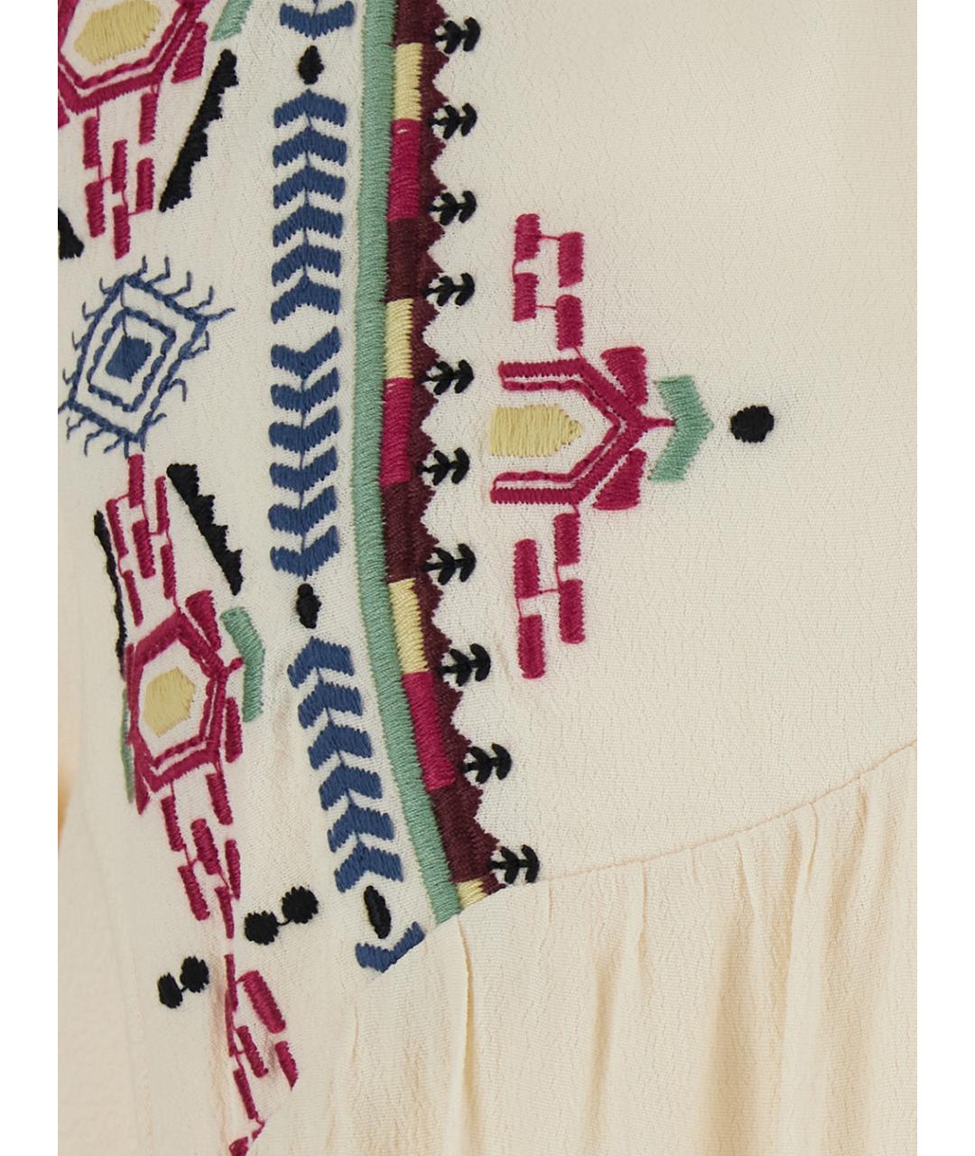 BA&SH Белое вискозное повседневное платье, фото 3