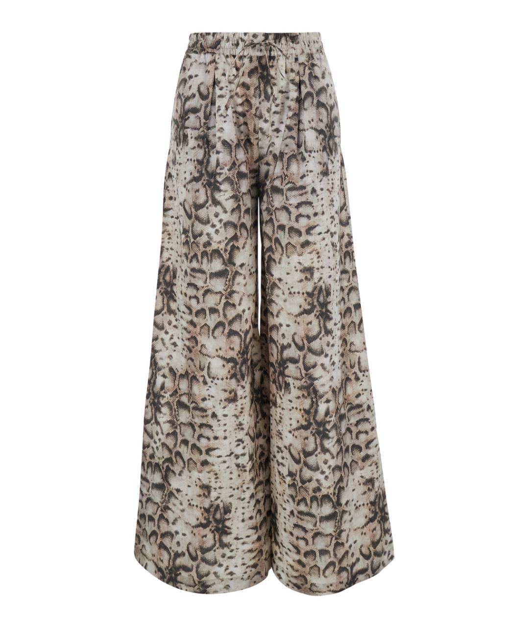 PINKO Бежевые хлопковые прямые брюки, фото 1