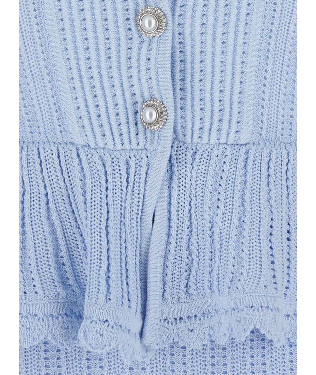 SELF-PORTRAIT Синее повседневное платье, фото 3