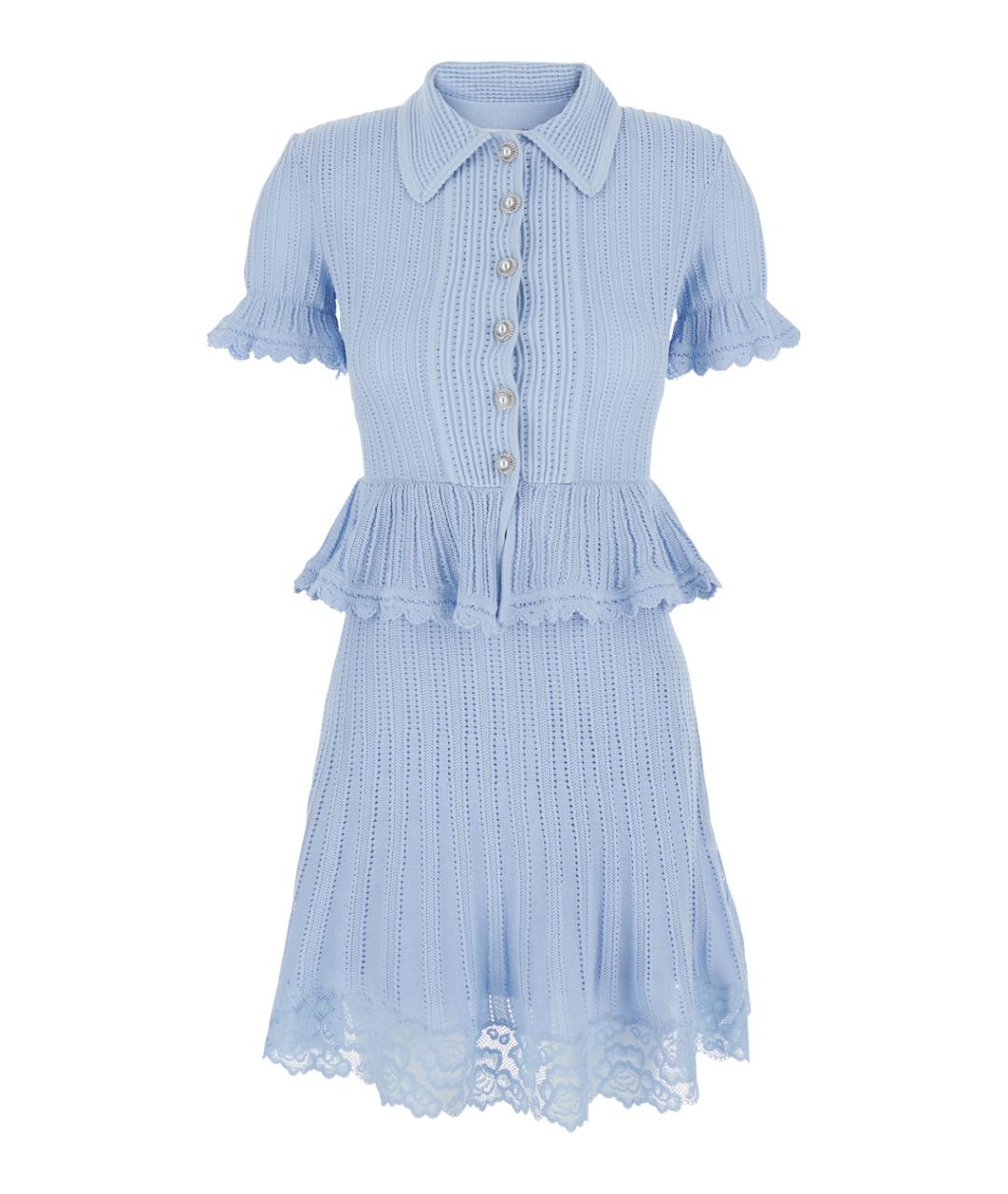 SELF-PORTRAIT Синее повседневное платье, фото 1