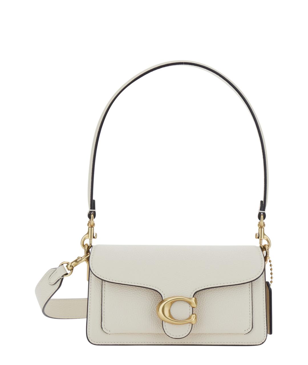 COACH Белая кожаная сумка через плечо, фото 1