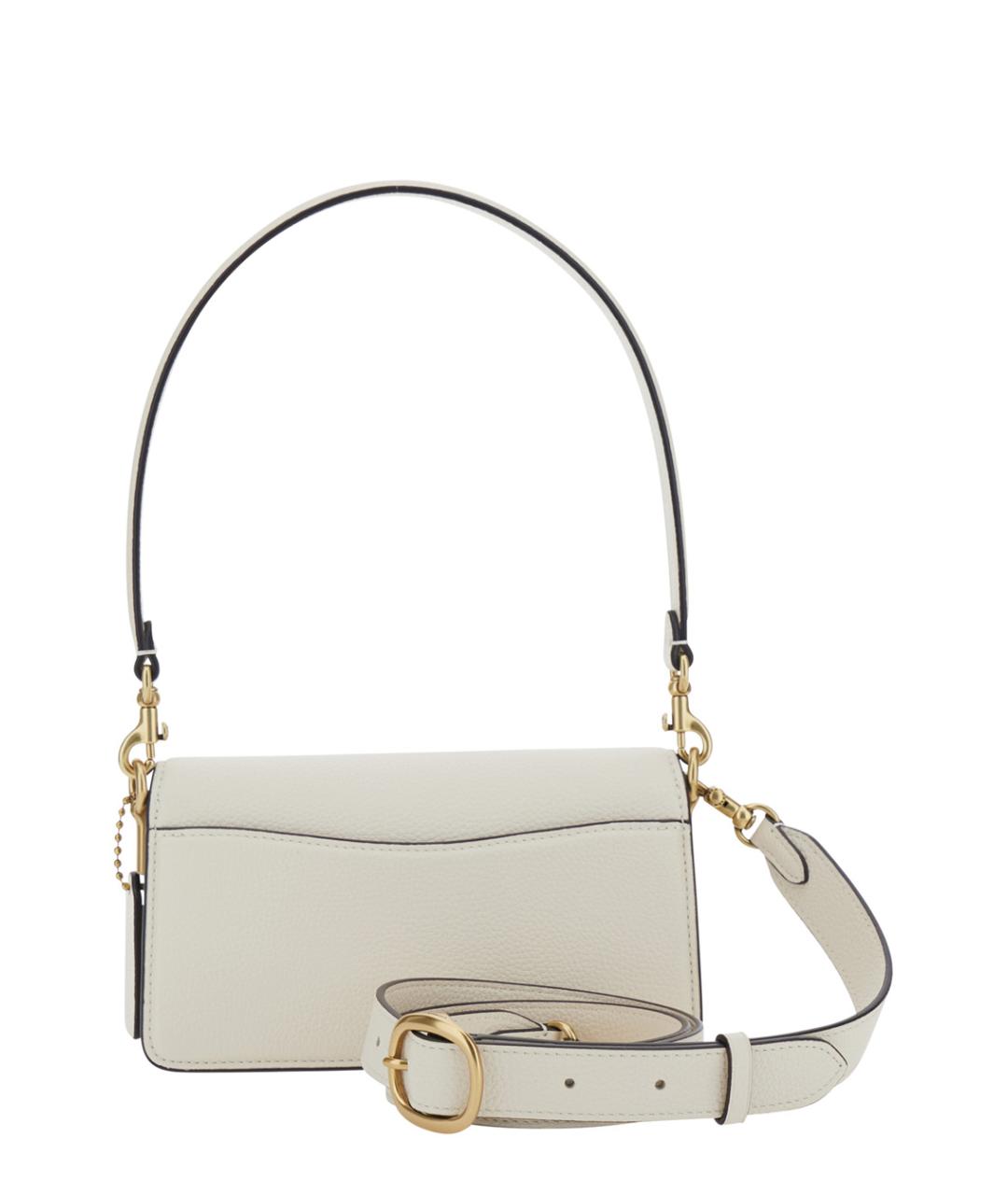 COACH Белая кожаная сумка через плечо, фото 2