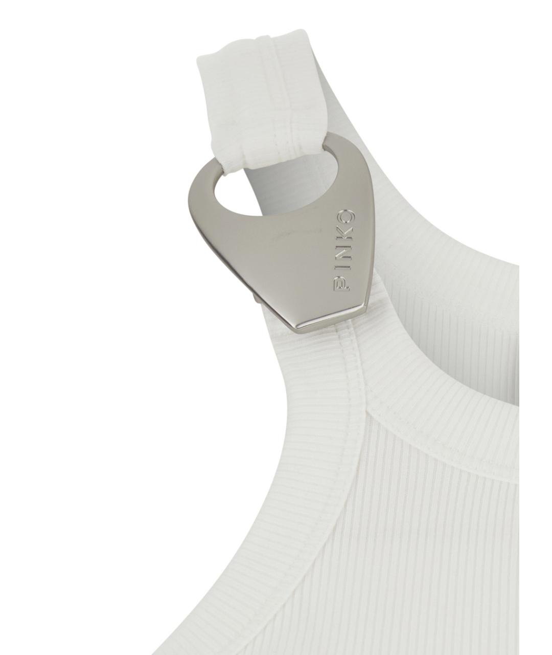 PINKO Белая майка, фото 3