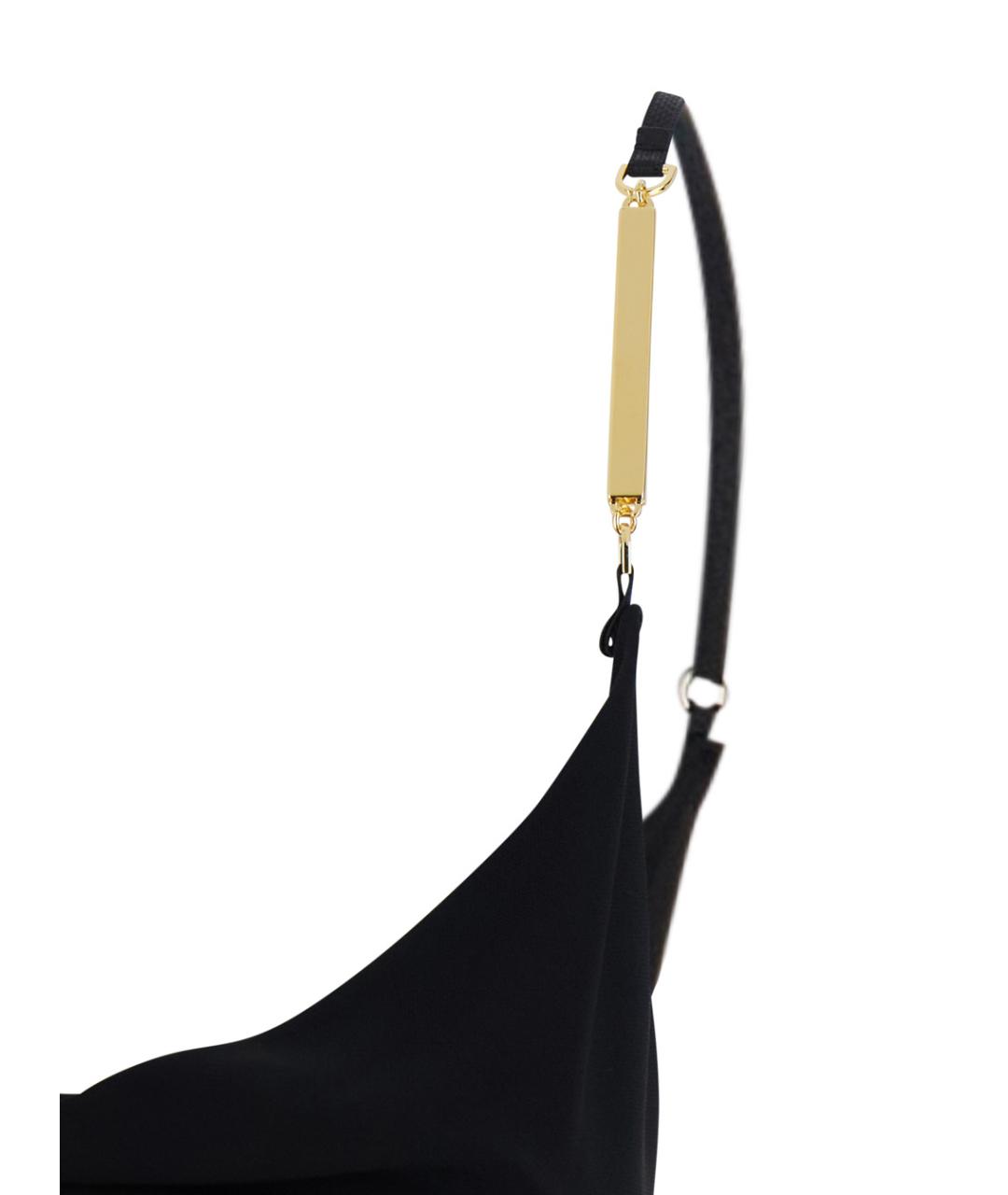 ELISABETTA FRANCHI Черное вискозное вечернее платье, фото 3