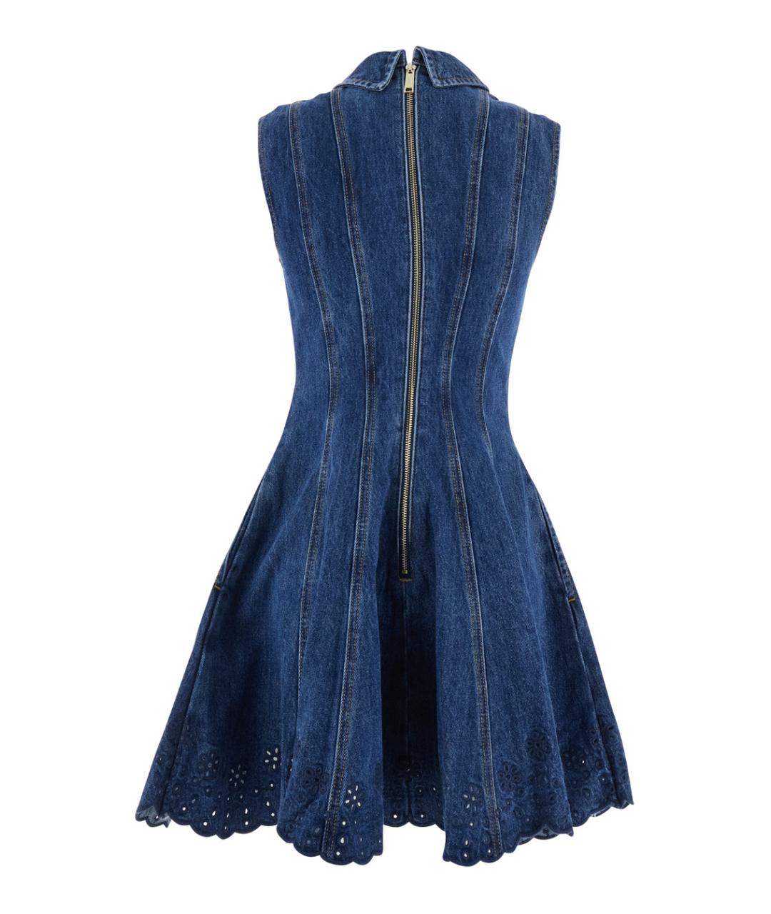 SELF-PORTRAIT Синее повседневное платье, фото 2