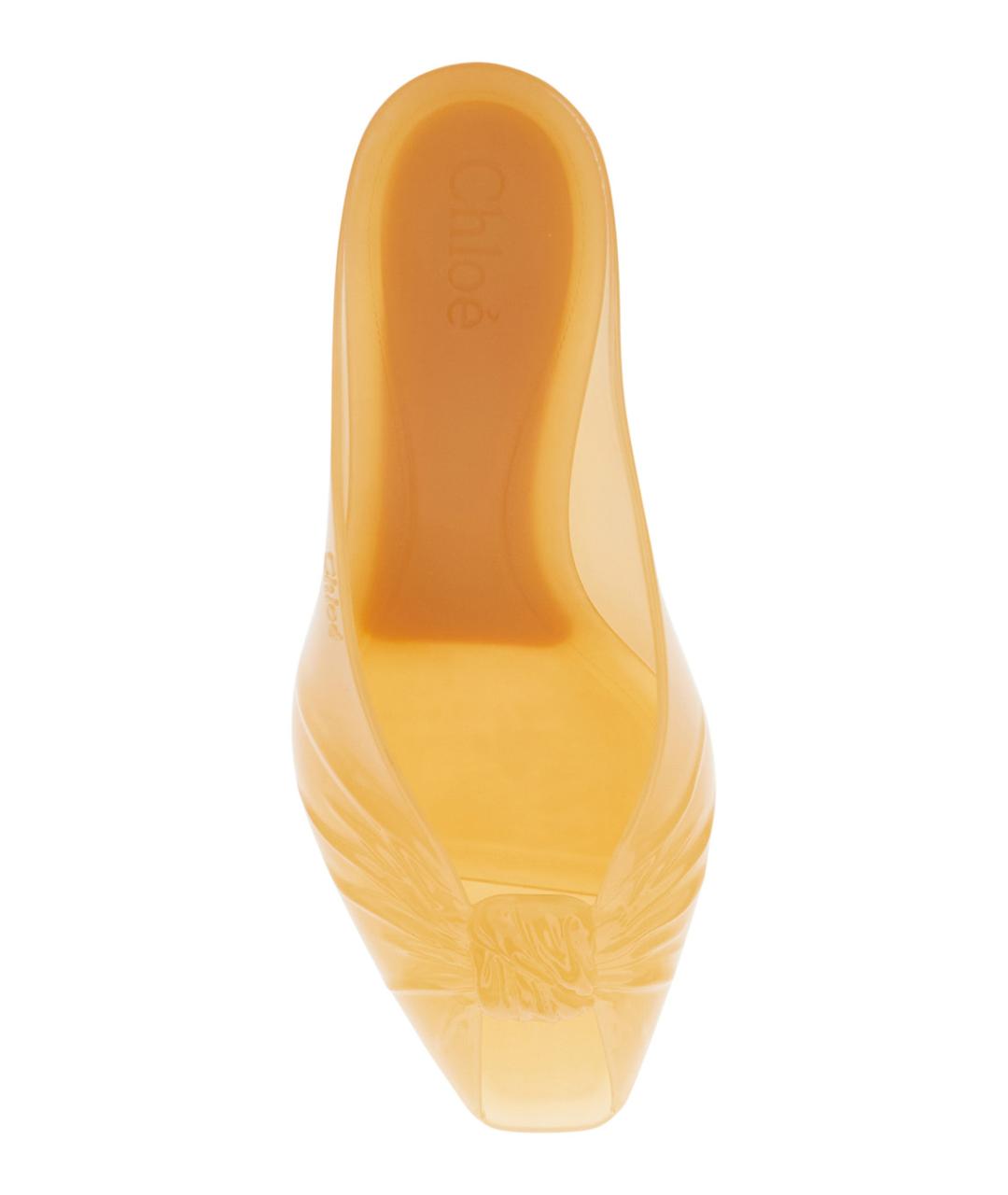 CHLOE Оранжевое резиновые мюли, фото 4