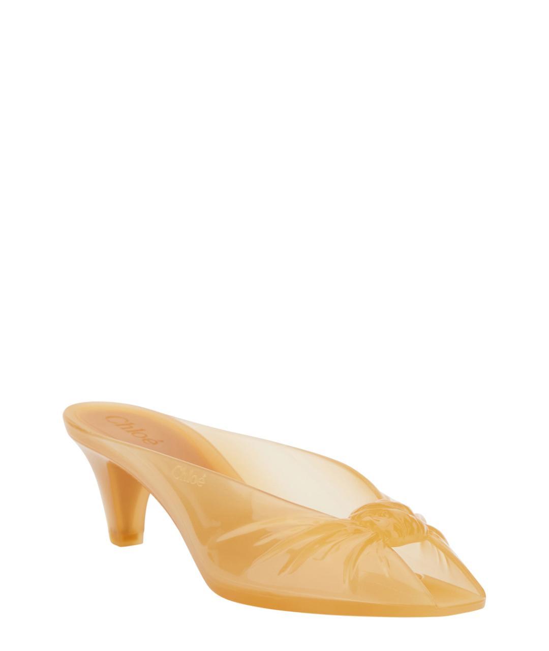 CHLOE Оранжевое резиновые мюли, фото 2