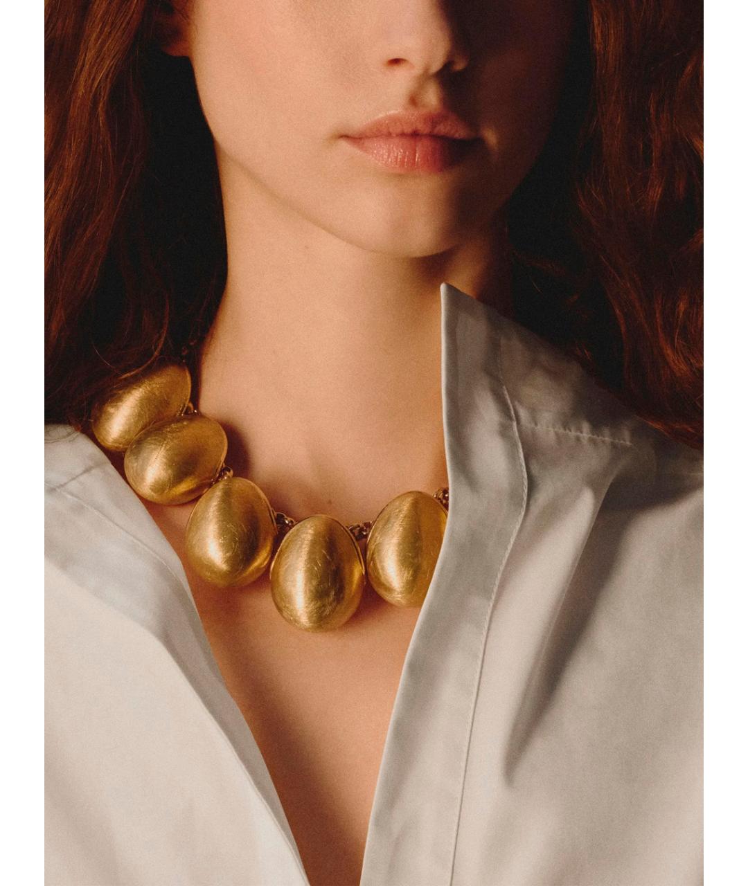 JACQUEMUS Золотое металлическое колье, фото 3