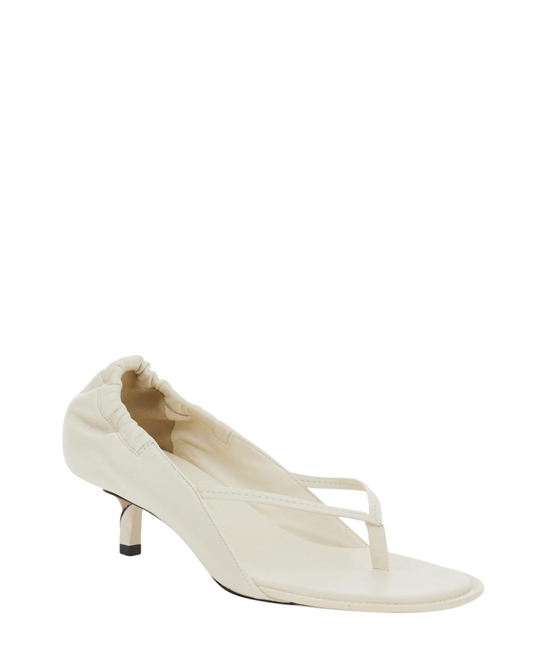 JACQUEMUS Белые кожаные босоножки, фото 2