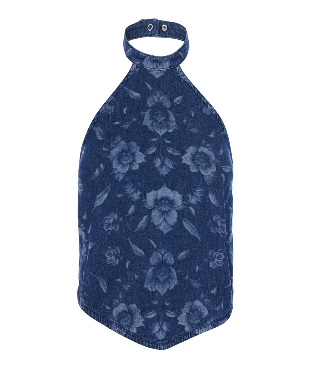 PINKO Синяя хлопковая майка, фото 1